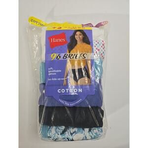 Hanes Brief Underwear Panty Women's Cotton Briefs 9 Pack Size 10